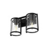 Hunter - 48000 - Two Light Bathroom Vanity - Astwood - Matte Black
