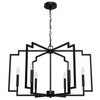 Hunter - 45242 - Six Light Chandelier - Zoanne - Matte Black