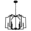 Hunter - 45241 - Six Light Chandelier - Zoanne - Matte Black