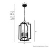 Hunter - 45240 - Four Light Pendant - Zoanne - Matte Black