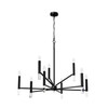Hunter - 45232 - Nine Light Chandelier - Sunjai - Matte Black