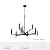 Hunter - 45232 - Nine Light Chandelier - Sunjai - Matte Black