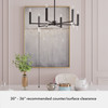 Hunter - 45231 - Six Light Chandelier - Sunjai - Matte Black