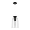 Alora - PD515408MBCL - One Light Pendant - Sylvia - Matte Black/Clear Glass