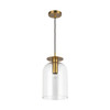 Alora - PD515408BGCL - One Light Pendant - Sylvia - Brushed Gold/Clear Glass