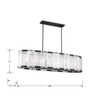 Minka-Lavery - 3639-899 - Six Light Linear Chandelier - Veil - Dark Matte Black