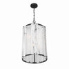 Minka-Lavery - 3637-899 - Six Light Pendant - Veil - Dark Matte Black