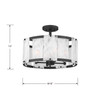 Minka-Lavery - 3635-899 - Four Light Semi-Flush Mount - Veil - Dark Matte Black