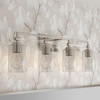 Minka-Lavery - 2644-84 - Four Light Vanity - Binsly - Brushed Nickel