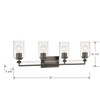Minka-Lavery - 2644-749 - Four Light Vanity - Binsly - Rustic Gun Metal