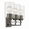 Minka-Lavery - 2643-749 - Three Light Vanity - Binsly - Rustic Gun Metal