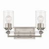 Minka-Lavery - 2642-84 - Two Light Vanity - Binsly - Brushed Nickel