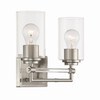 Minka-Lavery - 2642-84 - Two Light Vanity - Binsly - Brushed Nickel
