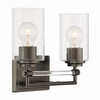 Minka-Lavery - 2642-749 - Two Light Vanity - Binsly - Rustic Gun Metal