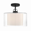 Minka-Lavery - 2066-899 - One Light Convertible Pendant/Semi-Flush Mount - Seville - Dark Matte Black