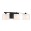 Minka-Lavery - 2063-899 - Three Light Vanity - Seville - Dark Matte Black