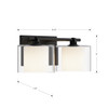 Minka-Lavery - 2062-899 - Two Light Vanity - Seville - Dark Matte Black
