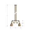 Minka-Lavery - 16066-860 - Four Light Pendant - Cordn - Dark Bronze