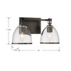 Minka-Lavery - 15022-749 - Two Light Vanity - Wynnfrost - Rustic Gun Metal