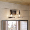 Minka-Lavery - 15022-749 - Two Light Vanity - Wynnfrost - Rustic Gun Metal