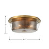 Minka-Lavery - 14014-732 - Four Light Flush Mount - Kiruna - Legacy Brass