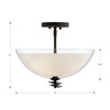 Minka-Lavery - 10255-899 - Three Light Semi-Flush Mount - Elowen - Dark Matte Black