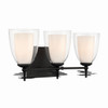 Minka-Lavery - 10253-899 - Three Light Vanity - Elowen - Dark Matte Black
