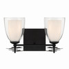Minka-Lavery - 10252-899 - Two Light Vanity - Elowen - Dark Matte Black