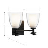 Minka-Lavery - 10252-899 - Two Light Vanity - Elowen - Dark Matte Black
