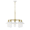 Minka-Lavery - 5139-799 - Five Light Chandelier - Downtown Edison - White And Soft Brass