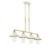 Minka-Lavery - 5137-799 - Four Light Island Pendant - Downtown Edison - White And Soft Brass