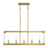 Minka-Lavery - 1459-695 - Five Light Island Pendant - Oro District - Soft Brass