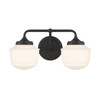 Minka-Lavery - 2572-899 - Two Light Vanity - Cornwell - Dark Matte Black