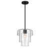 Minka-Lavery - 19615-899 - One Light Pendant - Velique - Dark Matte Black