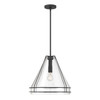 Minka-Lavery - 17649-899 - One Light Pendant - Lorenth - Dark Matte Black