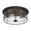 Minka-Lavery - 17647-899 - Two Light Flush Mount - Lorenth - Dark Matte Black