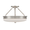 Minka-Lavery - 14086-84 - Three Light Semi-Flush Mount - Halora - Brushed Nickel