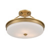 Minka-Lavery - 14086-732 - Three Light Semi-Flush Mount - Halora - Legacy Brass