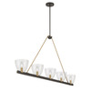Minka-Lavery - 12727-796 - Five Light Linear Chandelier - Noellea - Dark Bronze