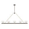 Minka-Lavery - 12727-796 - Five Light Linear Chandelier - Noellea - Dark Bronze