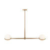 Minka-Lavery - 12507-732 - Two Light Linear Chandelier - Orstyn - Legacy Brass