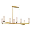Minka-Lavery - 12327-876 - Eight Light Linear Chandelier - Wexmere - Legacy Brass
