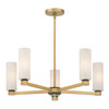Minka-Lavery - 12326-876 - Five Light Chandelier - Wexmere - Legacy Brass