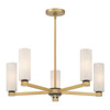 Minka-Lavery - 12326-876 - Five Light Chandelier - Wexmere - Legacy Brass
