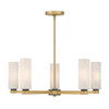 Minka-Lavery - 12326-876 - Five Light Chandelier - Wexmere - Legacy Brass