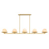 Minka-Lavery - 10387-732 - Five Light Linear Chandelier - Olenne - Legacy Brass