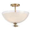Minka-Lavery - 10255-732 - Three Light Semi-Flush Mount - Elowen - Legacy Brass