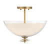 Minka-Lavery - 10255-732 - Three Light Semi-Flush Mount - Elowen - Legacy Brass