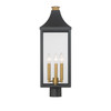 Minka-Lavery - 78306-734 - Three Light Outdoor Post Lantern - Hurstborne - Dark Matte Black