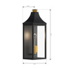 Minka-Lavery - 78301-734 - One Light Outdoor Wall Lantern - Hurstborne - Dark Matte Black